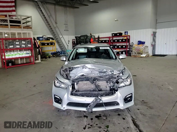 2015 Infiniti Q50 Premium with VIN JN1BV7AR7FM396562, listed as a Copart auction lot 52698765 with 103,824 mi miles and Salvage Title. Bid and sale history available at carsss.com. Image 11.