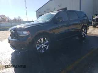 2014 Dodge Durango R/T z VIN 1C4SDHCT0EC975072, wystawiony jako Copart lot #80762844 z przebiegiem 136 517 mil mil oraz Szkoda całkowita • Salvage title. Historia ofert i sprzedaży dostępna na DreamBid. Obrazek 1.