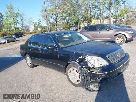 2001 Lexus LS 430 with VIN JTHBN30F710042861, listed as a IAAI auction lot 41895357 with Not Provided miles. Bid and sale history available at carsss.com. Image 1.