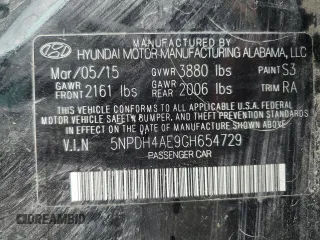 2016 Hyundai Elantra SE z VIN 5NPDH4AE9GH654729, wystawiony jako Copart lot #59590315 z przebiegiem 230 768 mil mil oraz Szkoda całkowita • Salvage title. Historia ofert i sprzedaży dostępna na DreamBid. Obrazek 12.