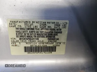 2012 Nissan Versa SV with VIN 3N1CN7AP3CL911128, listed as a Copart auction lot 51076254 with 67,286 mi miles and Salvage Title. Bid and sale history available at carsss.com. Image 12.