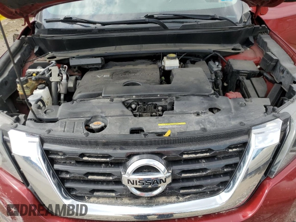 2018 Nissan Pathfinder SL z VIN 5N1DR2MM3JC615489, wystawiony jako Copart lot #54064775 z przebiegiem 71 729 mil mil oraz Szkoda całkowita • Salvage title. Historia ofert i sprzedaży dostępna na DreamBid. Obrazek 12.