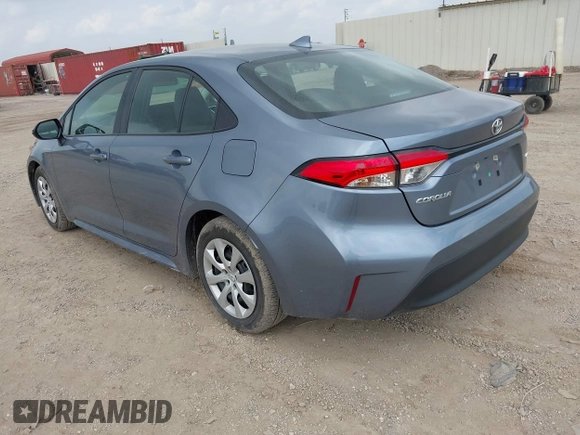 2024 Toyota Corolla LE with VIN 5YFB4MDE6RP179593, listed as a IAAI auction lot 42125565 with 25,856 mi miles. Bid and sale history available at carsss.com. Image 3.