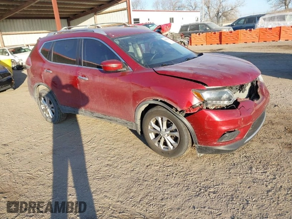 2016 Nissan Rogue SV with VIN KNMAT2MV9GP678115, listed as a IAAI auction lot 41469925 with 107,075 mi miles and . Bid and sale history available at carsss.com. Image 1.