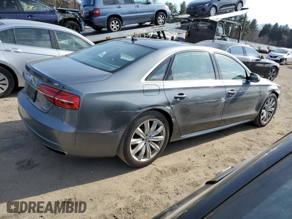 2017 Audi A8 Sport with VIN WAU43AFD2HN018729, listed as a Copart auction lot 46606155 with 88,734 mi miles and Salvage Title. Bid and sale history available at DreamBid. Image 3.