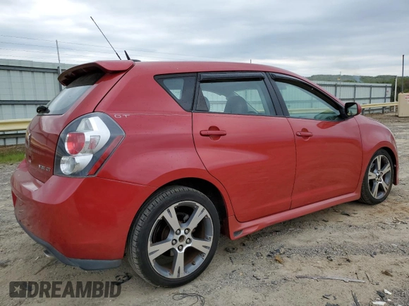 2009 Pontiac Vibe GT with VIN 5Y2SR67049Z412616, listed as a Copart auction lot 52541115 with 99,608 mi miles and Salvage Title. Bid and sale history available at carsss.com. Image 3.