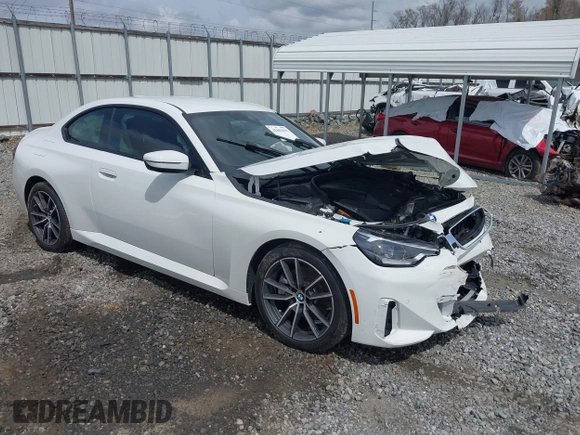 2024 BMW 2 Series 230i with VIN 3MW23CM05R8E25175, listed as a IAAI auction lot 41803015 with 18,601 mi miles and . Bid and sale history available at carsss.com. Image 1.
