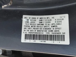 2013 Honda Accord EX-L with VIN 1HGCR2F89DA088124, listed as a IAAI auction lot 41961736 with 157,569 mi miles and . Bid and sale history available at DreamBid. Image 9.