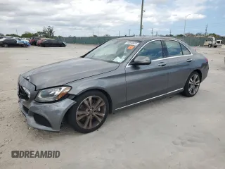2018 Mercedes-Benz C with VIN WDDWF4JB6JR388726, listed as a Copart auction lot 48840625 with 90,124 mi miles and Salvage Title. Bid and sale history available at carsss.com. Image 1.