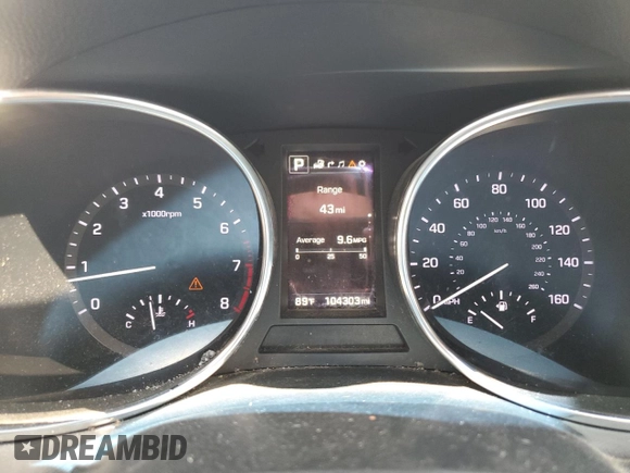 2017 Hyundai Santa Fe 2.4L with VIN 5XYZUDLB9HG491173, listed as a Copart auction lot 61109325 with 104,303 mi miles and Salvage title. Bid and sale history available at DreamBid. Image 9.