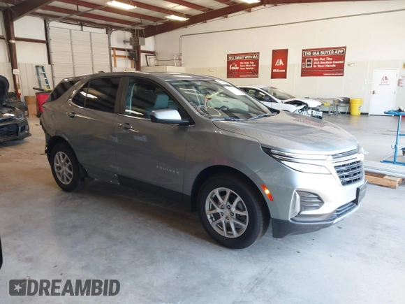 2024 Chevrolet Equinox LT z VIN 3GNAXKEG8RS238242, wystawiony jako IAAI lot #42175329 z przebiegiem 19 396 mil mil oraz . Historia ofert i sprzedaży dostępna na DreamBid. Obrazek 1.