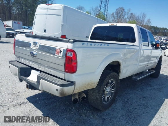2015 Ford F-250 Lariat with VIN 1FT7W2BT4FED62506, listed as a IAAI auction lot 41796155 with 222,066 mi miles and . Bid and sale history available at DreamBid. Image 4.