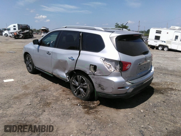 2017 Nissan Pathfinder SV with VIN 5N1DR2MN2HC602462, listed as a IAAI auction lot 39712096 with 74,298 mi miles and . Bid and sale history available at DreamBid. Image 3.