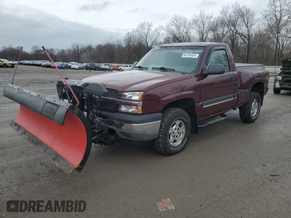2003 Chevrolet Silverado 1500 LS with VIN 1GCEK14V33Z126249, listed as a Copart auction lot 84754524 with 105,267 mi miles and Salvage Title. Bid and sale history available at DreamBid. Image 1.