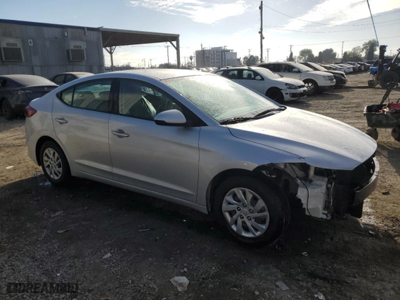 2018 Hyundai Elantra SE with VIN KMHD74LF6JU574127, listed as a Copart auction lot 46001895 with 27,119 mi miles and Salvage Title. Bid and sale history available at carsss.com. Image 4.