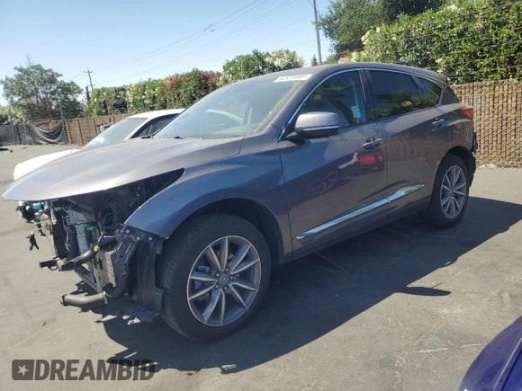 2021 Acura RDX Technology with VIN 5J8TC1H56ML012167, listed as a Copart auction lot 62325985 with 24,465 mi miles and Salvage title. Bid and sale history available at DreamBid. Image 1.