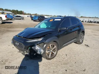 2018 Hyundai Kona Limited with VIN KM8K33A57JU077756, listed as a Copart auction lot 83574984 with 0 mi miles and Salvage Title. Bid and sale history available at carsss.com. Image 1.