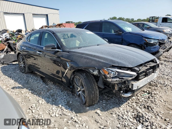 2021 Genesis G70 2.0T with VIN KMTG44LA7MU075423, listed as a Copart auction lot 65992484 with 33,467 mi miles and Salvage title. Bid and sale history available at DreamBid. Image 4.