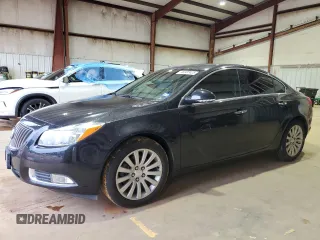 2013 Buick Regal Turbo Premium 1 with VIN 2G4GS5EV1D9198962, listed as a Copart auction lot 46080425 with 117,857 mi miles and Salvage Title. Bid and sale history available at carsss.com. Image 1.