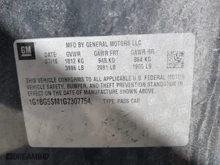 2016 Chevrolet Cruze Premier with VIN 1G1BG5SM1G7307754, listed as a IAAI auction lot 41834965 with 121,069 mi miles. Bid and sale history available at carsss.com. Image 9.