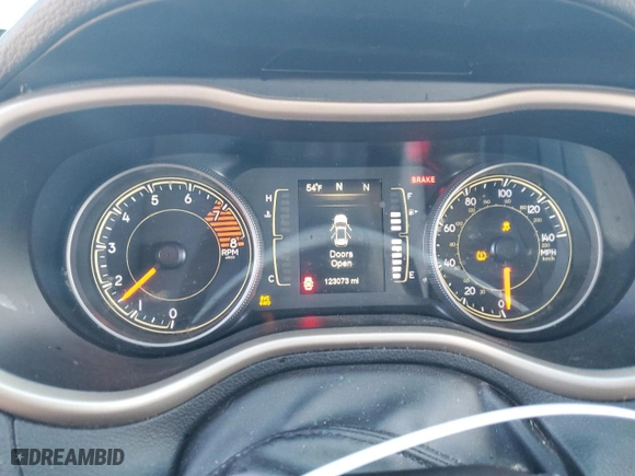 2016 Jeep Cherokee Sport with VIN 1C4PJMAS4GW282878, listed as a Copart auction lot 46786845 with 123,073 mi miles and Salvage Title. Bid and sale history available at carsss.com. Image 9.