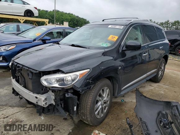 2015 Infiniti QX60 with VIN 5N1AL0MM4FC535070, listed as a Copart auction lot 62691185 with 110,824 mi miles and Salvage title. Bid and sale history available at DreamBid. Image 1.