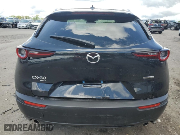 2025 Mazda CX-30 S Premium with VIN 3MVDMBDM3SM753468, listed as a Copart auction lot 55766585 with 3,051 mi miles and Salvage title. Bid and sale history available at DreamBid. Image 6.