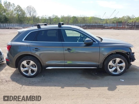 2022 Audi Q5 S line Premium Plus with VIN WA1EAAFY8N2001294, listed as a IAAI auction lot 42044244 with 56,967 mi miles and . Bid and sale history available at DreamBid. Image 13.