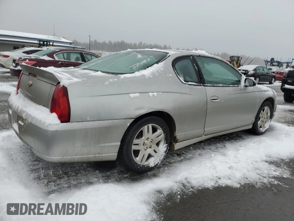 2006 Chevrolet Monte Carlo with VIN 2G1WN151969209781, listed as a Copart auction lot 83970554 with 215,194 mi miles and Clean title. Bid and sale history available at DreamBid. Image 3.