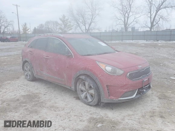 2019 Kia Niro LX with VIN KNDCB3LC7K5218814, listed as a IAAI auction lot 41628684 with 1 mi miles. Bid and sale history available at carsss.com. Image 1.