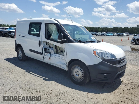 2020 Ram ProMaster City Cargo Tradesman with VIN ZFBHRFAB0L6P83014, listed as a Copart auction lot 57823935 with 58,429 mi miles and Salvage title. Bid and sale history available at DreamBid. Image 4.