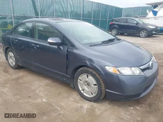 2006 Honda Civic Hybrid with VIN JHMFA36286S008649, listed as a IAAI auction lot 42067602 with 0 mi miles. Bid and sale history available at carsss.com. Image 1.
