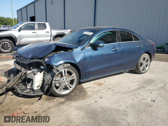 2021 Mercedes-Benz CLA 250 with VIN W1K5J4GB9MN181339, listed as a Copart auction lot 52103585 with 89,753 mi miles and Salvage Title. Bid and sale history available at DreamBid. Image 1.