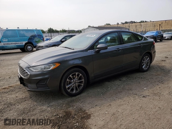2020 Ford Fusion SE with VIN 3FA6P0HD0LR249194, listed as a Copart auction lot 59510625 with 74,932 mi miles and Salvage title. Bid and sale history available at DreamBid. Image 1.