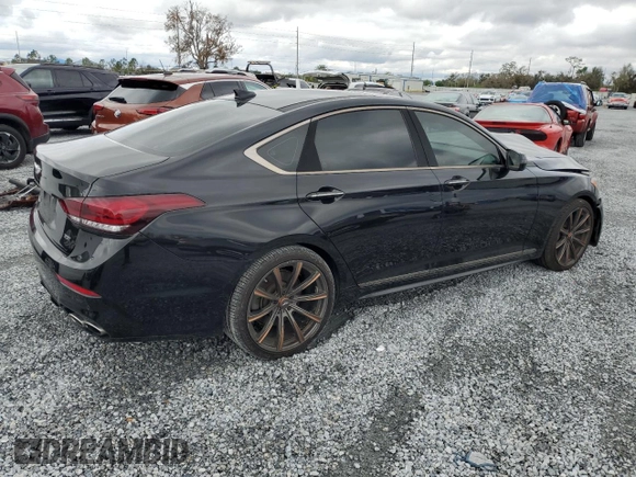 2018 Genesis G80 Sport z VIN KMHGN4JB3JU268389, wystawiony jako Copart lot #45352615 z przebiegiem 61 112 mil mil oraz Szkoda całkowita • Salvage title. Historia ofert i sprzedaży dostępna na DreamBid. Obrazek 3.