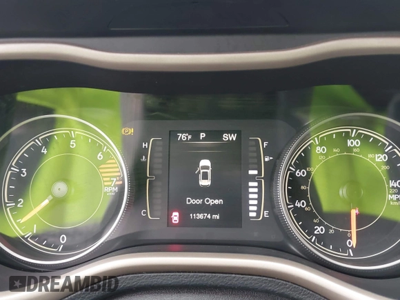 2017 Jeep Cherokee Sport with VIN 1C4PJLAB4HW619593, listed as a IAAI auction lot 42177037 with 113,674 mi miles and . Bid and sale history available at DreamBid. Image 7.
