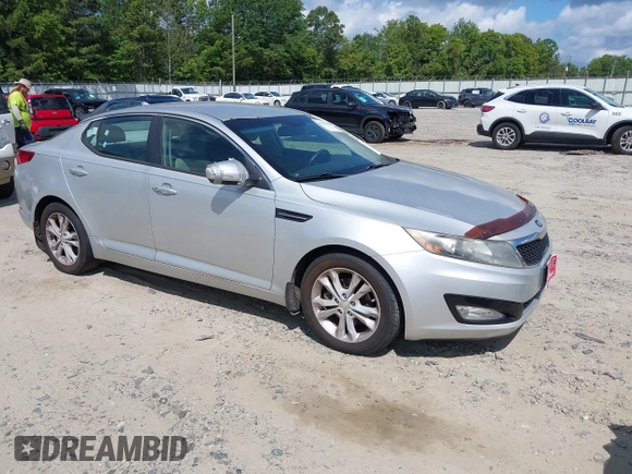 2013 Kia Optima EX with VIN 5XXGN4A7XDG120413, listed as a IAAI auction lot 42756581 with 174,242 mi miles and . Bid and sale history available at DreamBid. Image 1.