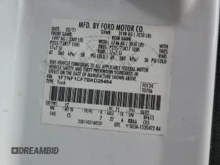 2011 Ford F-150 XL with VIN 1FTNF1CF7BKD28484, listed as a Copart auction lot 44158765 with Not Provided miles and Salvage Title. Bid and sale history available at DreamBid. Image 12.