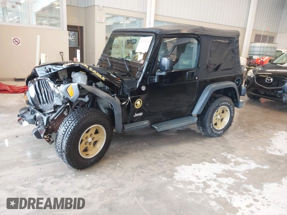 2006 Jeep Wrangler Sport with VIN 1J4FA49S96P733712, listed as a IAAI auction lot 41572913 with 93,511 mi miles. Bid and sale history available at carsss.com. Image 20.