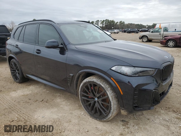 2025 BMW X5 sDrive40i with VIN 5UX13EU05S9W56291, listed as a Copart auction lot 41457825 with 0 mi miles and Salvage Title. Bid and sale history available at carsss.com. Image 4.
