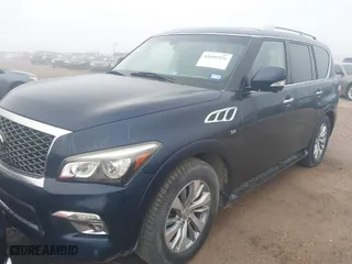 2015 Infiniti QX80 with VIN JN8AZ2NF2F9571792, listed as a IAAI auction lot 41609936 with 1 mi miles. Bid and sale history available at carsss.com. Image 2.