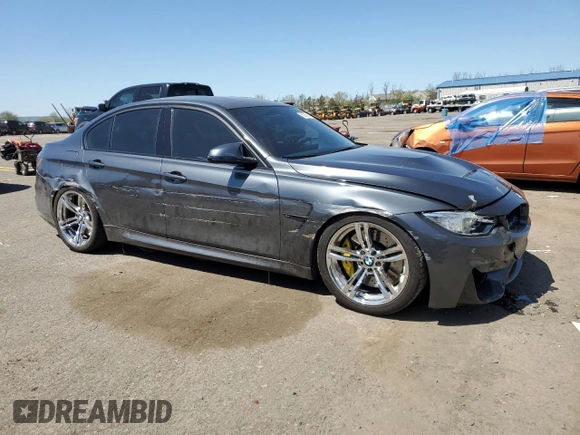 2015 BMW M3 with VIN WBS3C9C54FP804665, listed as a Copart auction lot 50595684 with 92,272 mi miles. Bid and sale history available at carsss.com. Image 4.