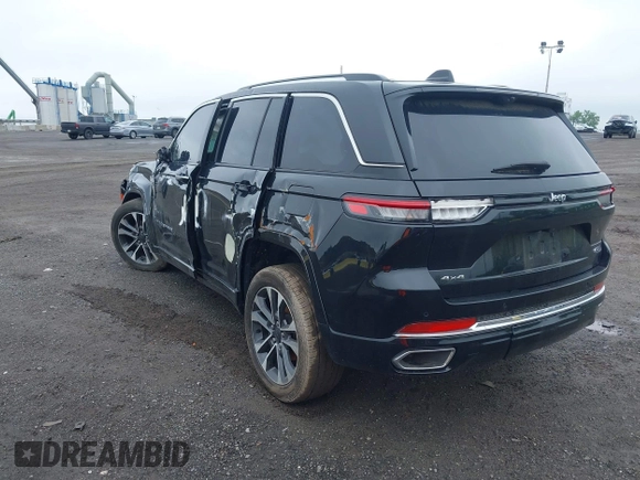 2023 Jeep Grand Cherokee Overland with VIN 1C4RJHDG2PC516797, listed as a IAAI auction lot 42026063 with 25,808 mi miles and . Bid and sale history available at DreamBid. Image 3.