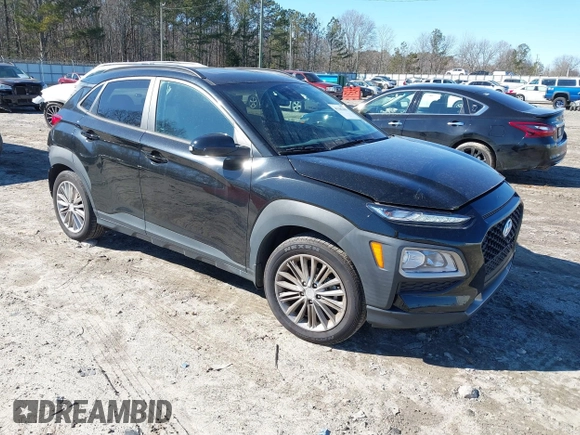 2020 Hyundai Kona SEL Plus with VIN KM8K62AA1LU550570, listed as a IAAI auction lot 41381405 with 59,510 mi miles. Bid and sale history available at carsss.com. Image 1.