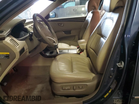 2009 Hyundai Azera GLS with VIN KMHFC46D89A349297, listed as a Copart auction lot 85777694 with 103,647 mi miles and Salvage title. Bid and sale history available at DreamBid. Image 7.
