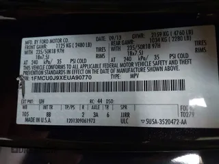 2014 Ford Escape Titanium с VIN 1FMCU0J9XEUA90770, выставлен на аукционе IAAI как лот 42354947 с пробегом 96 296 миль миль и . История ставок и продаж доступна на DreamBid. Изображение 9.