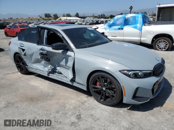2023 BMW 3 Series 330i with VIN 3MW69FF00P8D52700, listed as a Copart auction lot 61629485 with 12,007 mi miles and Salvage title. Bid and sale history available at DreamBid. Image 4.