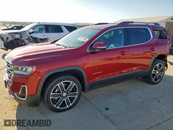 2021 GMC Acadia SLT z VIN 1GKKNMLS6MZ155785, wystawiony jako Copart lot #56172285 z przebiegiem 33 724 mil mil oraz Szkoda całkowita • Salvage title. Historia ofert i sprzedaży dostępna na DreamBid. Obrazek 1.