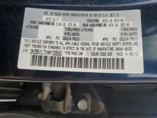 2017 Mazda 3 Touring with VIN 3MZBN1L7XHM138580, listed as a Copart auction lot 58924525 with 101,717 mi miles and Salvage title. Bid and sale history available at DreamBid. Image 12.