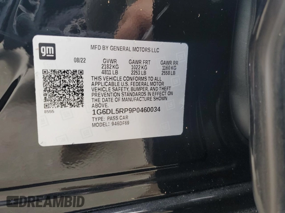 2023 Cadillac CT4-V Blackwing z VIN 1G6DL5RP9P0460034, wystawiony jako Copart lot #74655204 z przebiegiem Nie podano mil oraz Szkody całkowita. Historia ofert i sprzedaży dostępna na DreamBid. Obrazek 13.